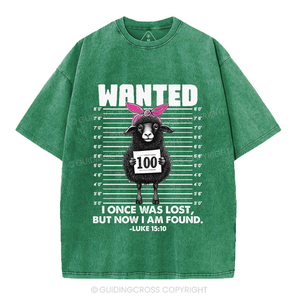 I Once Was Lost But Now I Am Found Funny Christian Washed T-Shirt
