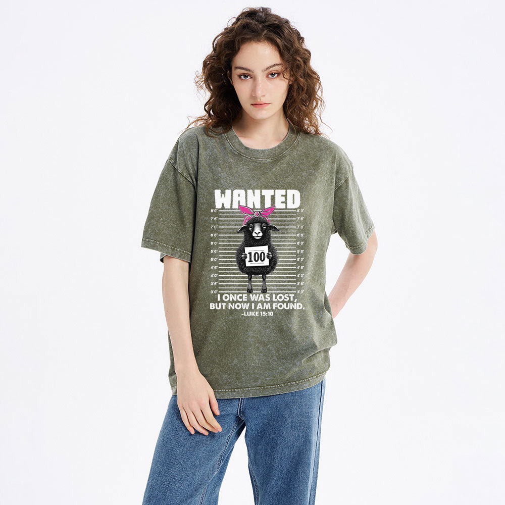 I Once Was Lost But Now I Am Found Funny Christian Washed T-Shirt