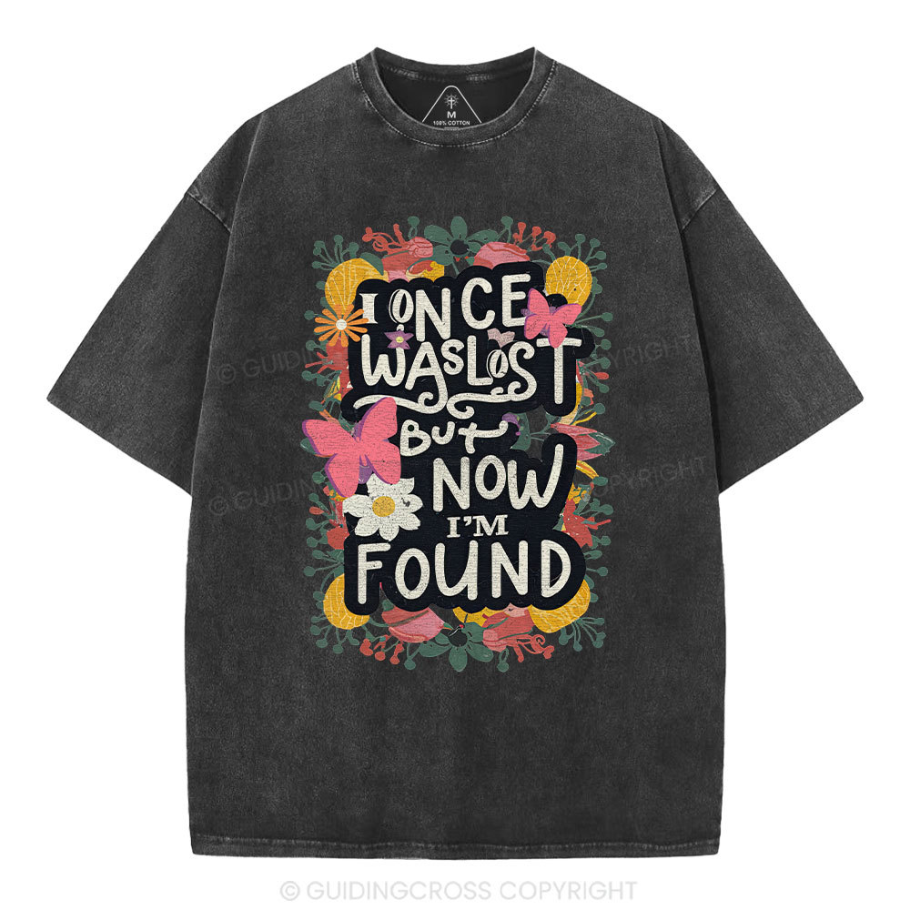 I Once Was Lost Christian Washed T-Shirt