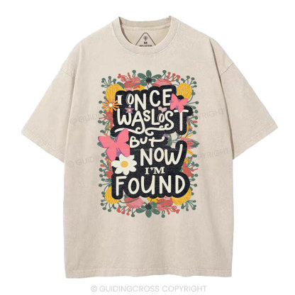 I Once Was Lost Christian Washed T-Shirt