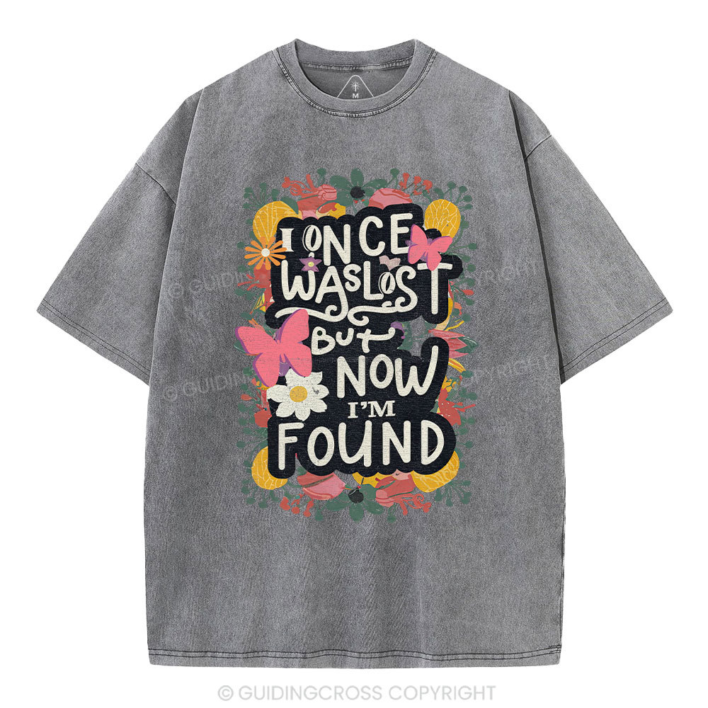 I Once Was Lost Christian Washed T-Shirt