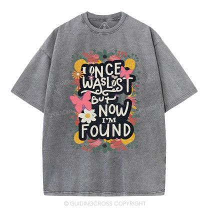 I Once Was Lost Christian Washed T-Shirt