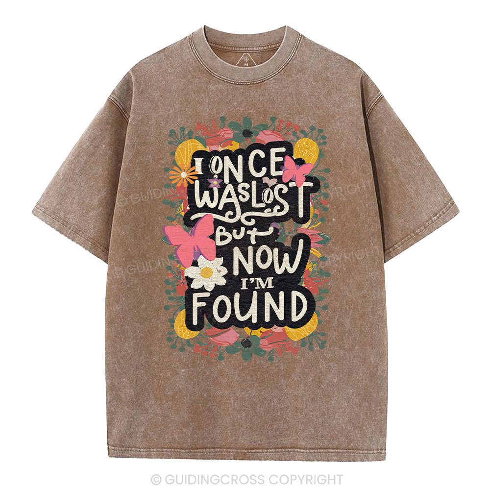 I Once Was Lost Christian Washed T-Shirt