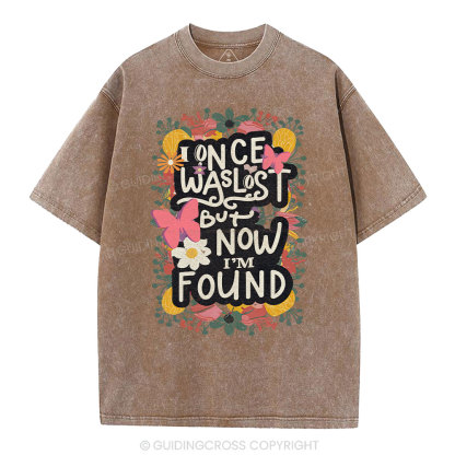 I Once Was Lost Christian Washed T-Shirt