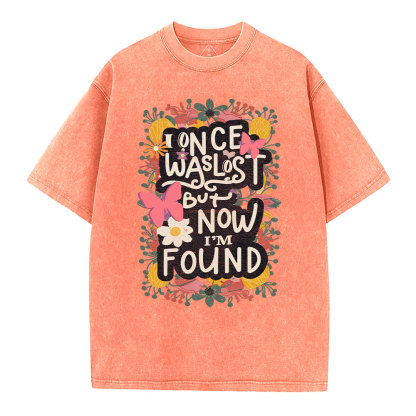 I Once Was Lost Christian Washed T-Shirt