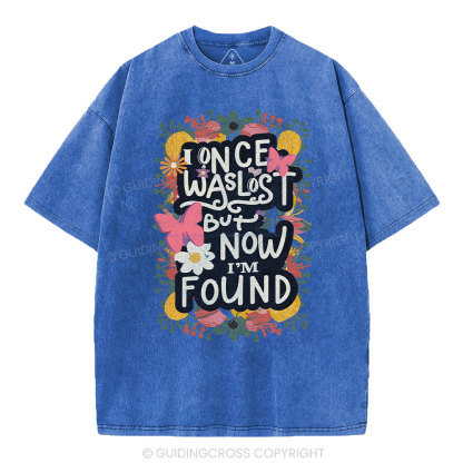 I Once Was Lost Christian Washed T-Shirt