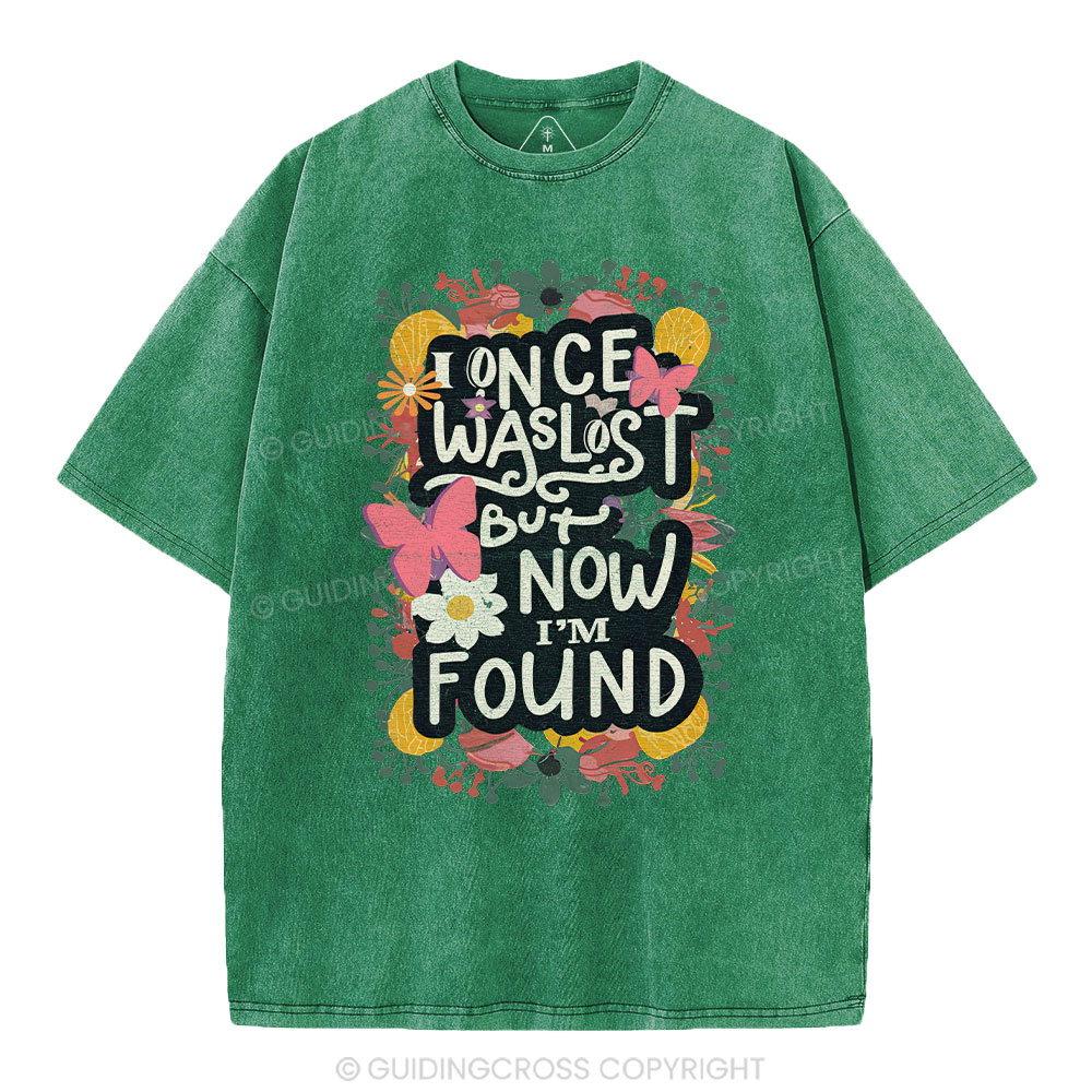 I Once Was Lost Christian Washed T-Shirt