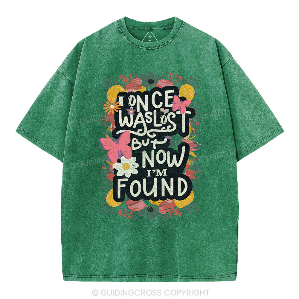 I Once Was Lost Christian Washed T-Shirt