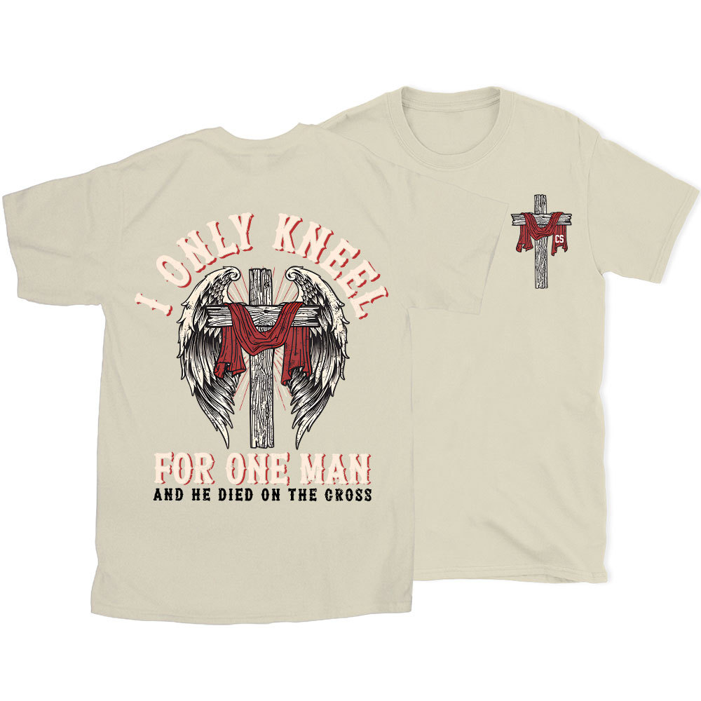 I Only Knee For One Man Christian Washed T-Shirt