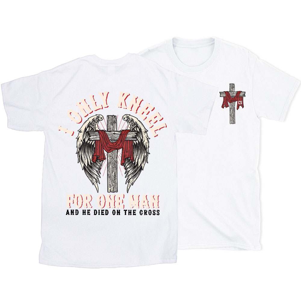 I Only Knee For One Man Christian Washed T-Shirt
