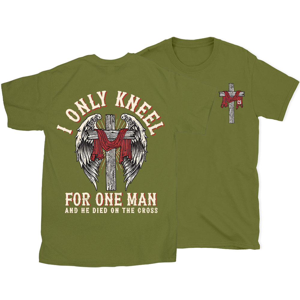 I Only Knee For One Man Christian Washed T-Shirt