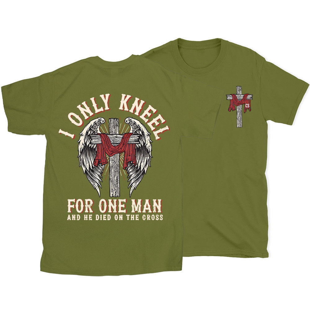 I Only Knee For One Man Christian Washed T-Shirt