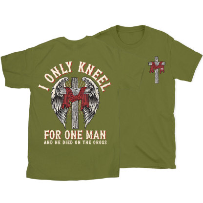 I Only Knee For One Man Christian Washed T-Shirt