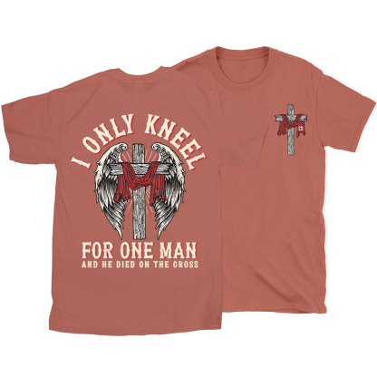 I Only Knee For One Man Christian Washed T-Shirt