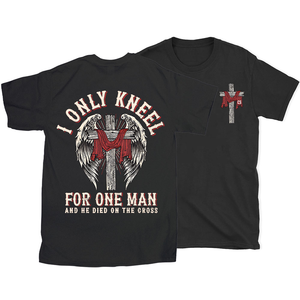 I Only Knee For One Man Christian Washed T-Shirt Sale - GuidingCross