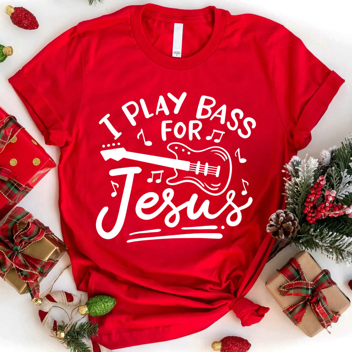 I Play Bass For Jesus Christian T-Shirt