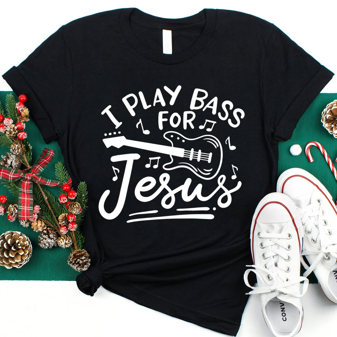 I Play Bass For Jesus Christian T-Shirt