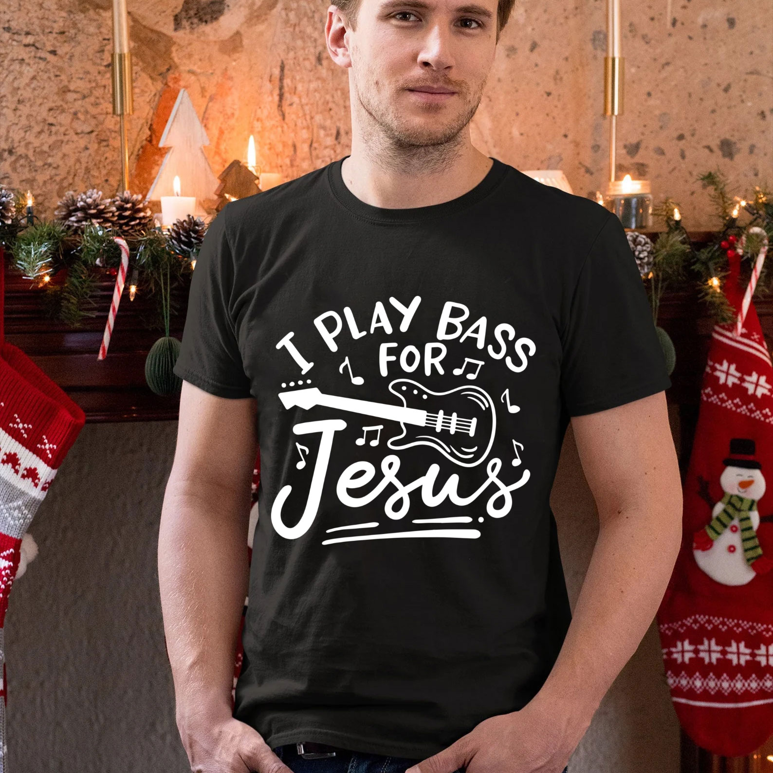 I Play Bass For Jesus Christian T-Shirt