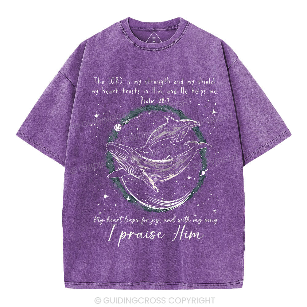 I Praise Him Christian Washed T-Shirt