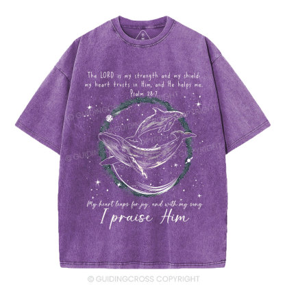 I Praise Him Christian Washed T-Shirt
