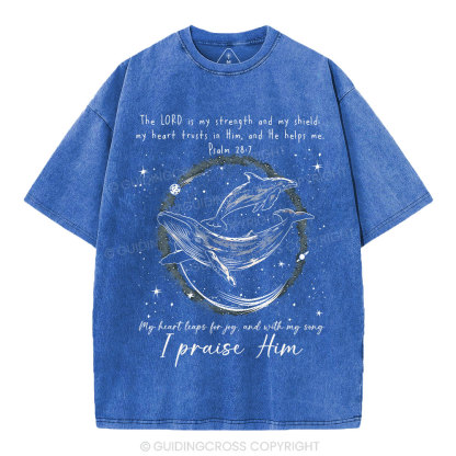 I Praise Him Christian Washed T-Shirt