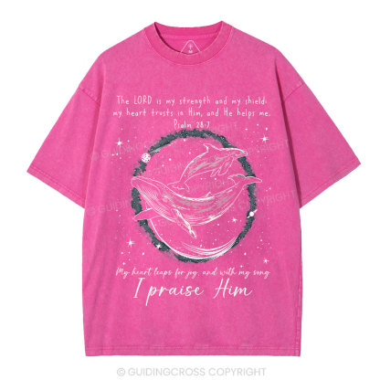 I Praise Him Christian Washed T-Shirt