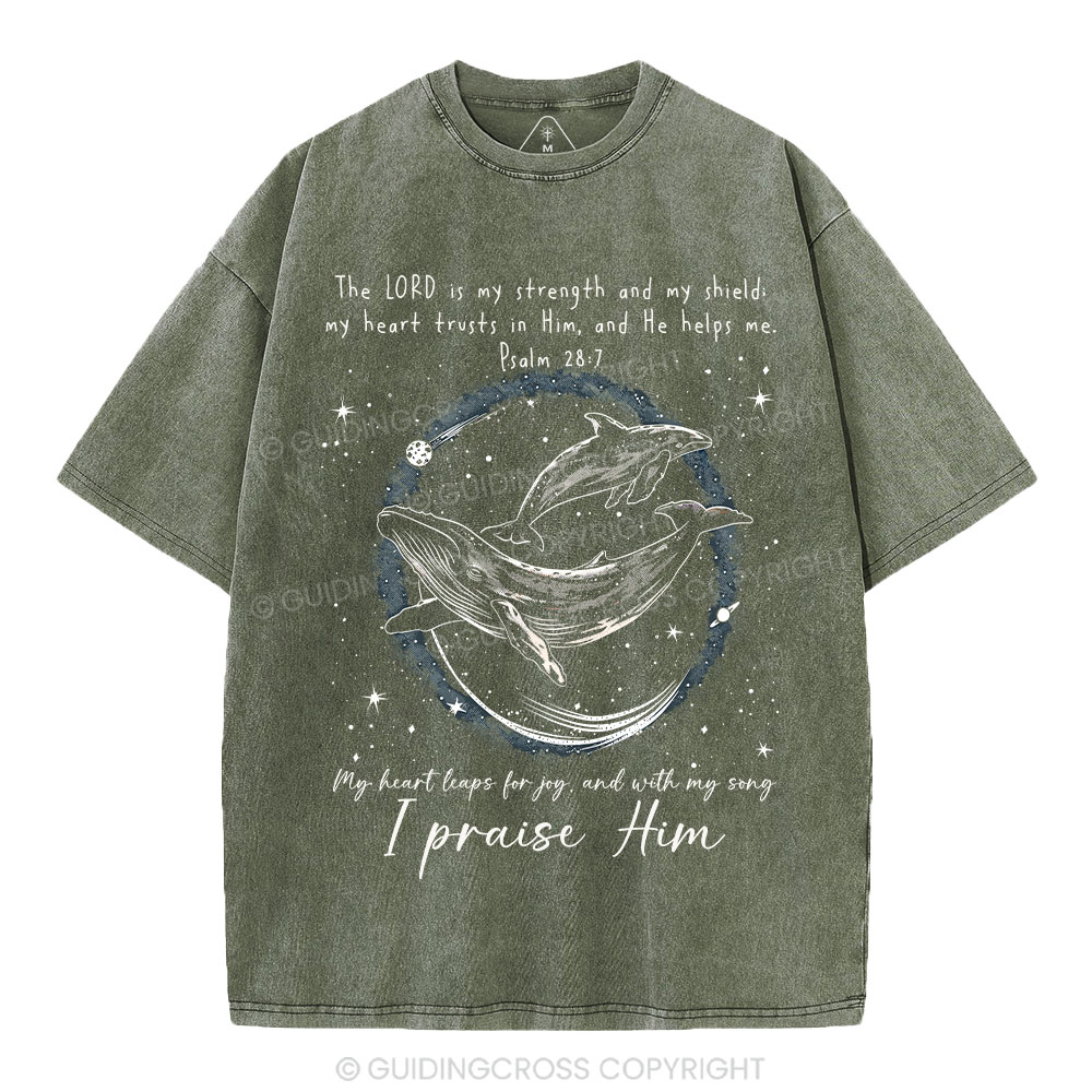 I Praise Him Christian Washed T-Shirt