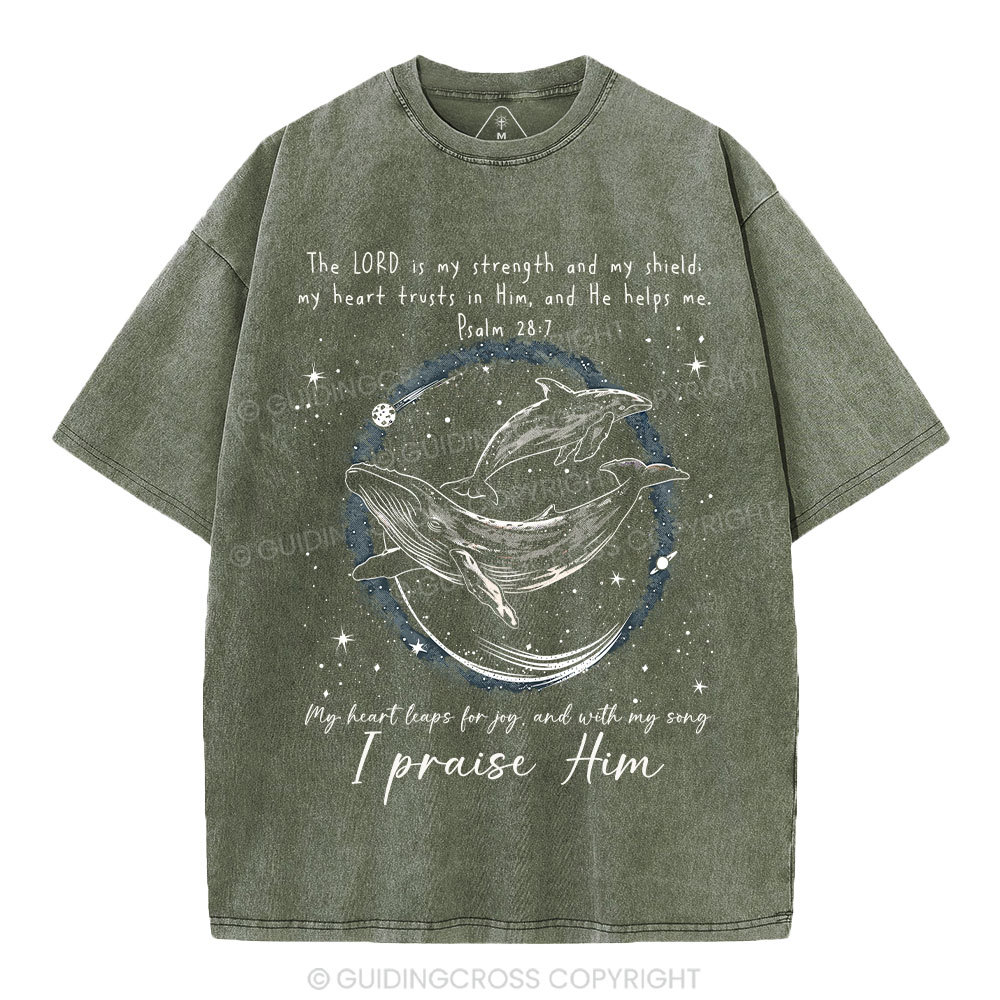 I Praise Him Christian Washed T-Shirt