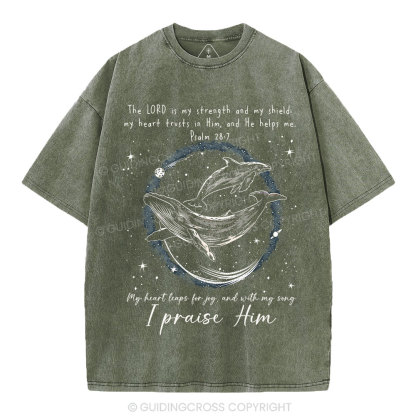 I Praise Him Christian Washed T-Shirt