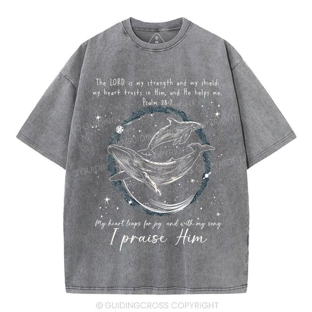 I Praise Him Christian Washed T-Shirt