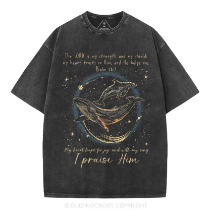 I Praise Him Christian Washed T-Shirt