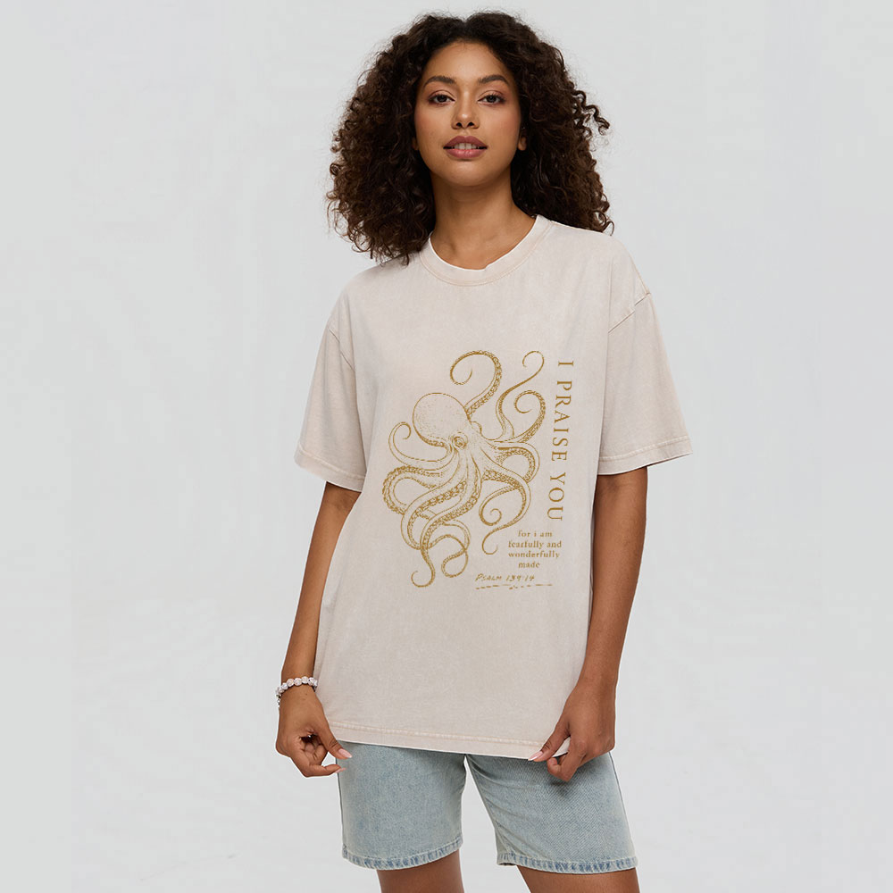 I Praise You Christian Washed T-Shirt