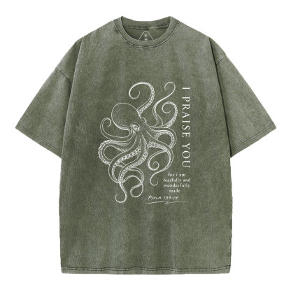 I Praise You Christian Washed T-Shirt