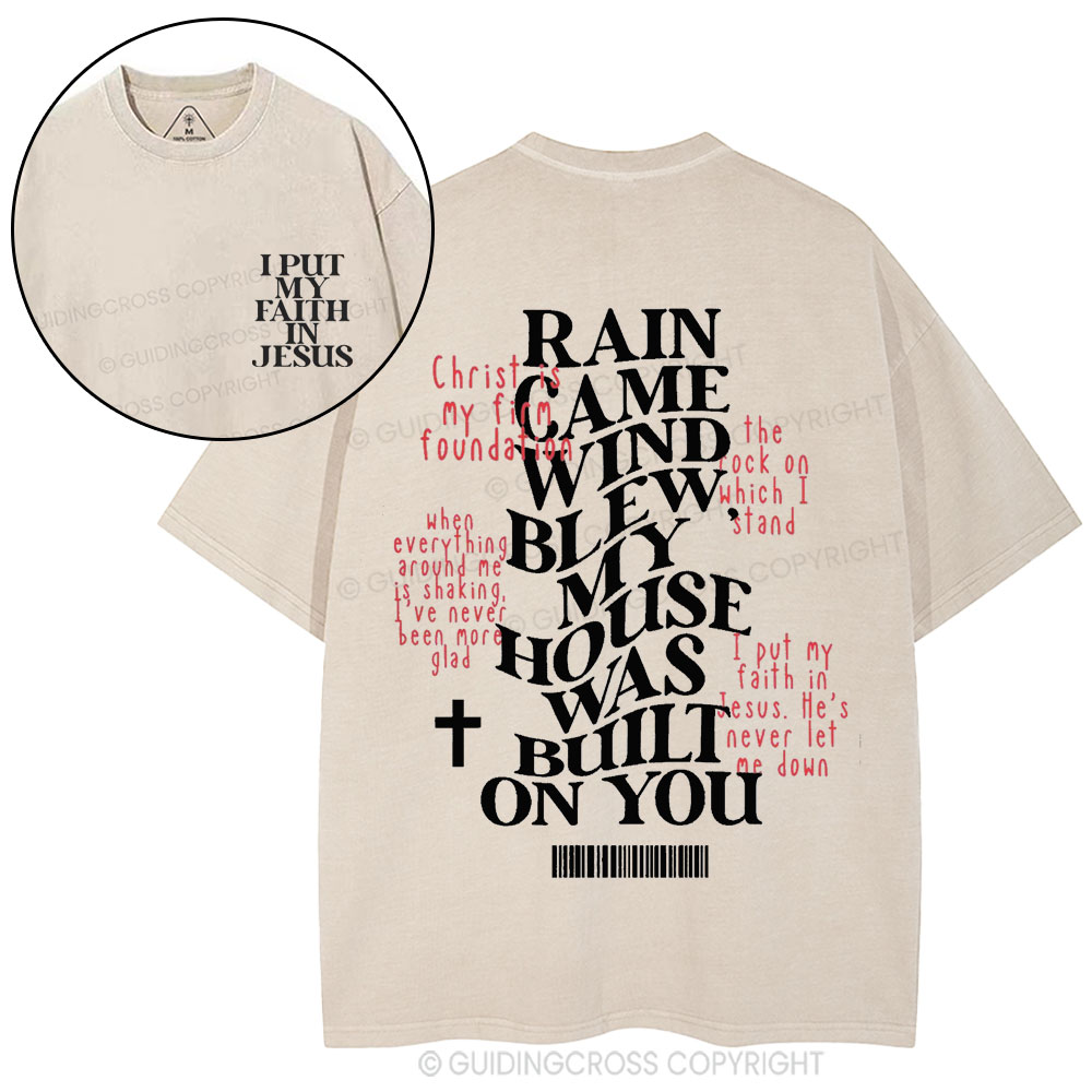 I Put My Faith In Jesus Christian Washed T-Shirt