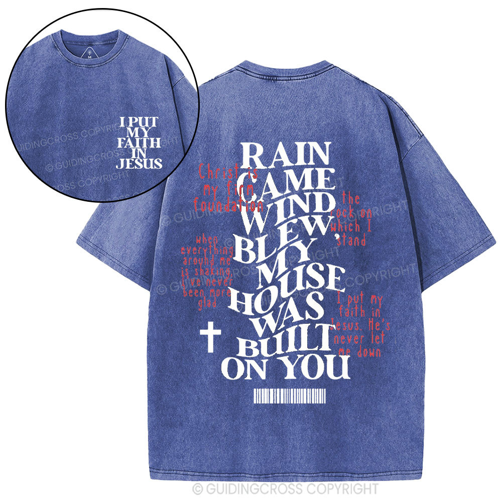I Put My Faith In Jesus Christian Washed T-Shirt