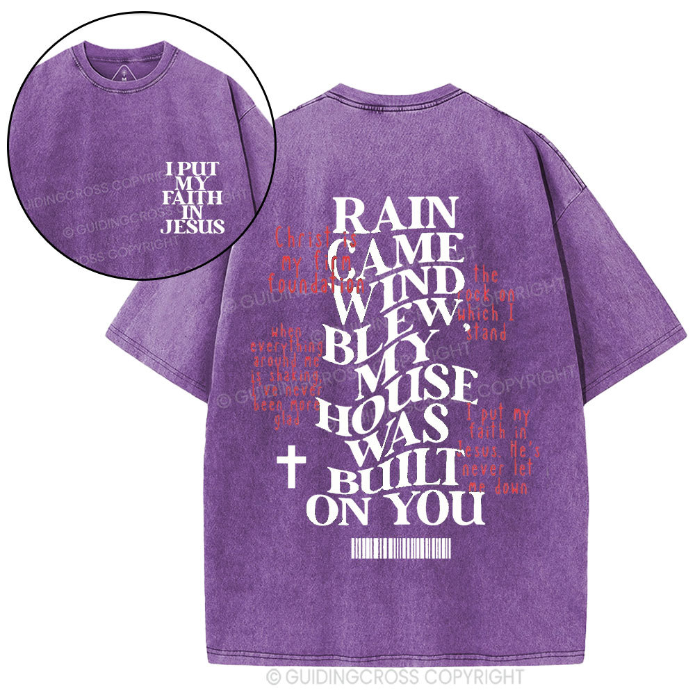 I Put My Faith In Jesus Christian Washed T-Shirt
