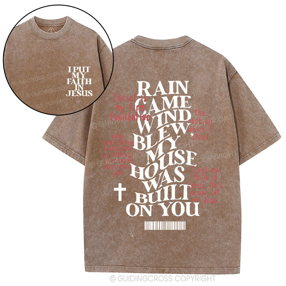 I Put My Faith In Jesus Christian Washed T-Shirt