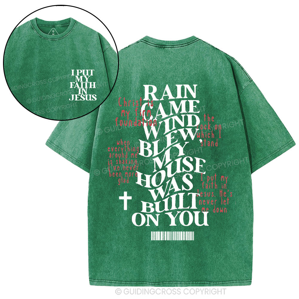 I Put My Faith In Jesus Christian Washed T-Shirt