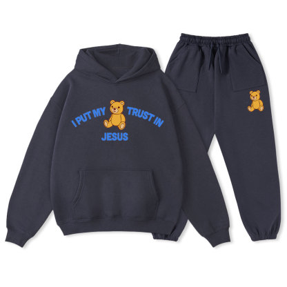 I Put My Trust In Jesus Christian Fleece Hoodie Set