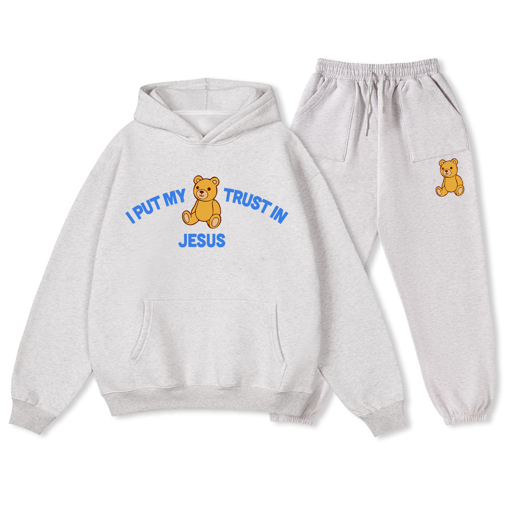 I Put My Trust In Jesus Christian Fleece Hoodie Set