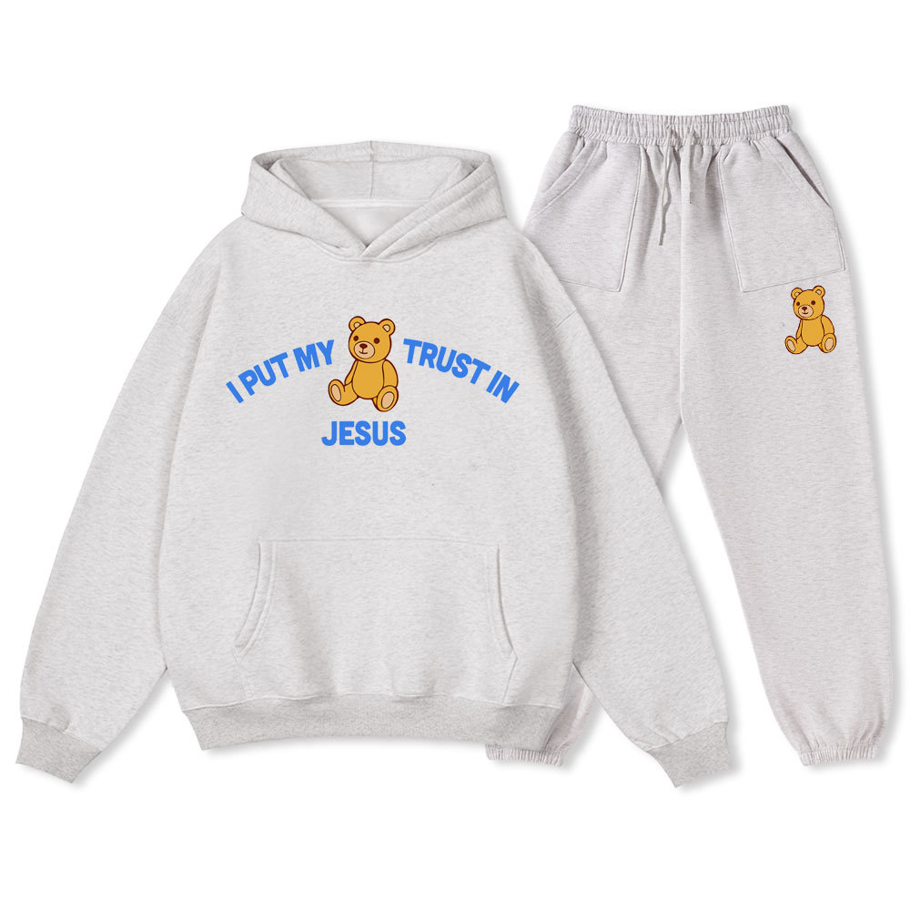 I Put My Trust In Jesus Christian Fleece Hoodie Set