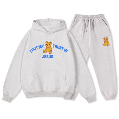 I Put My Trust In Jesus Christian Fleece Hoodie Set