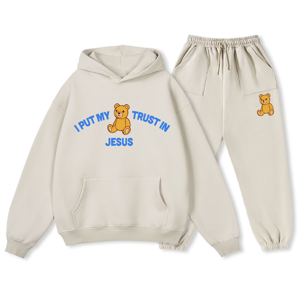 I Put My Trust In Jesus Christian Fleece Hoodie Set