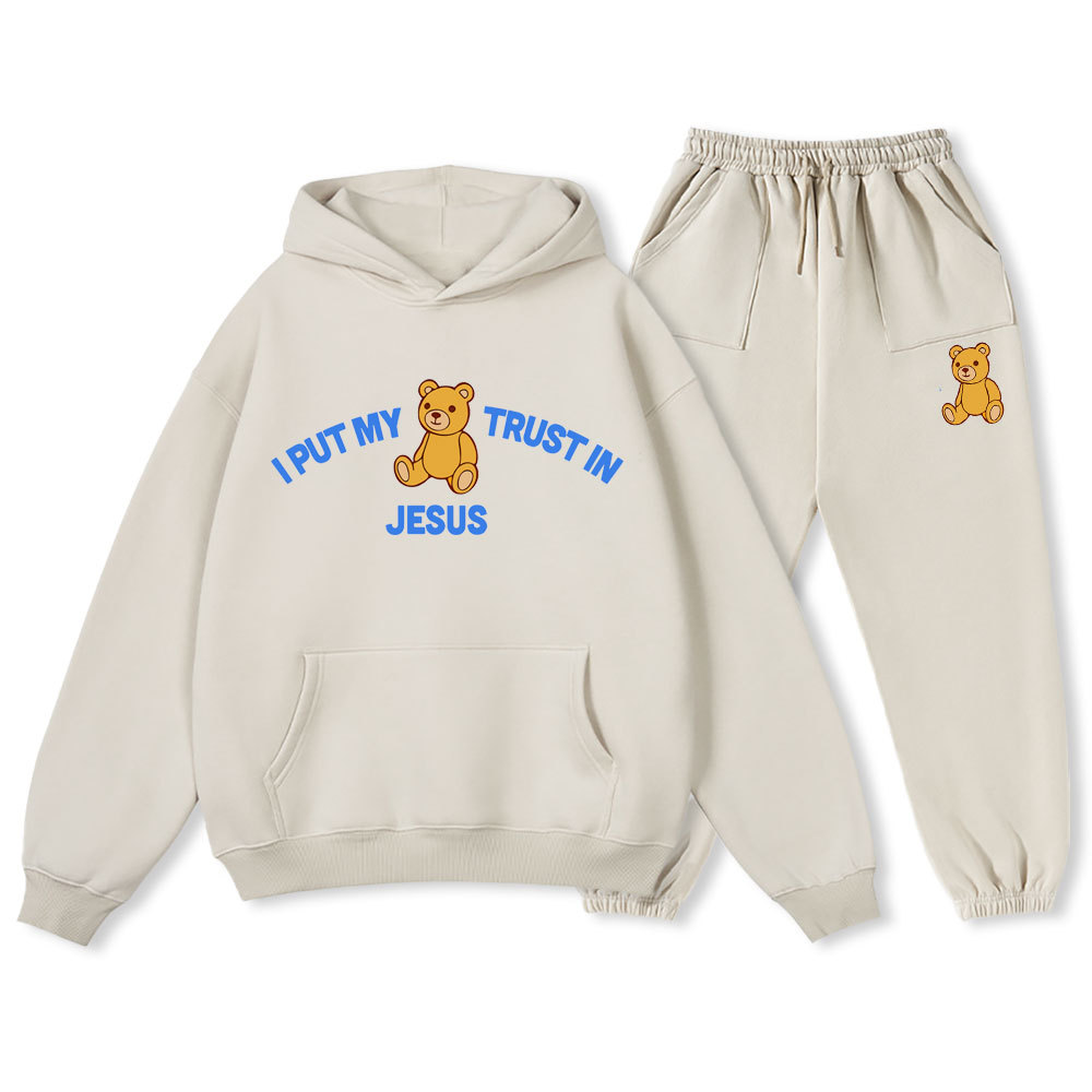 I Put My Trust In Jesus Christian Fleece Hoodie Set