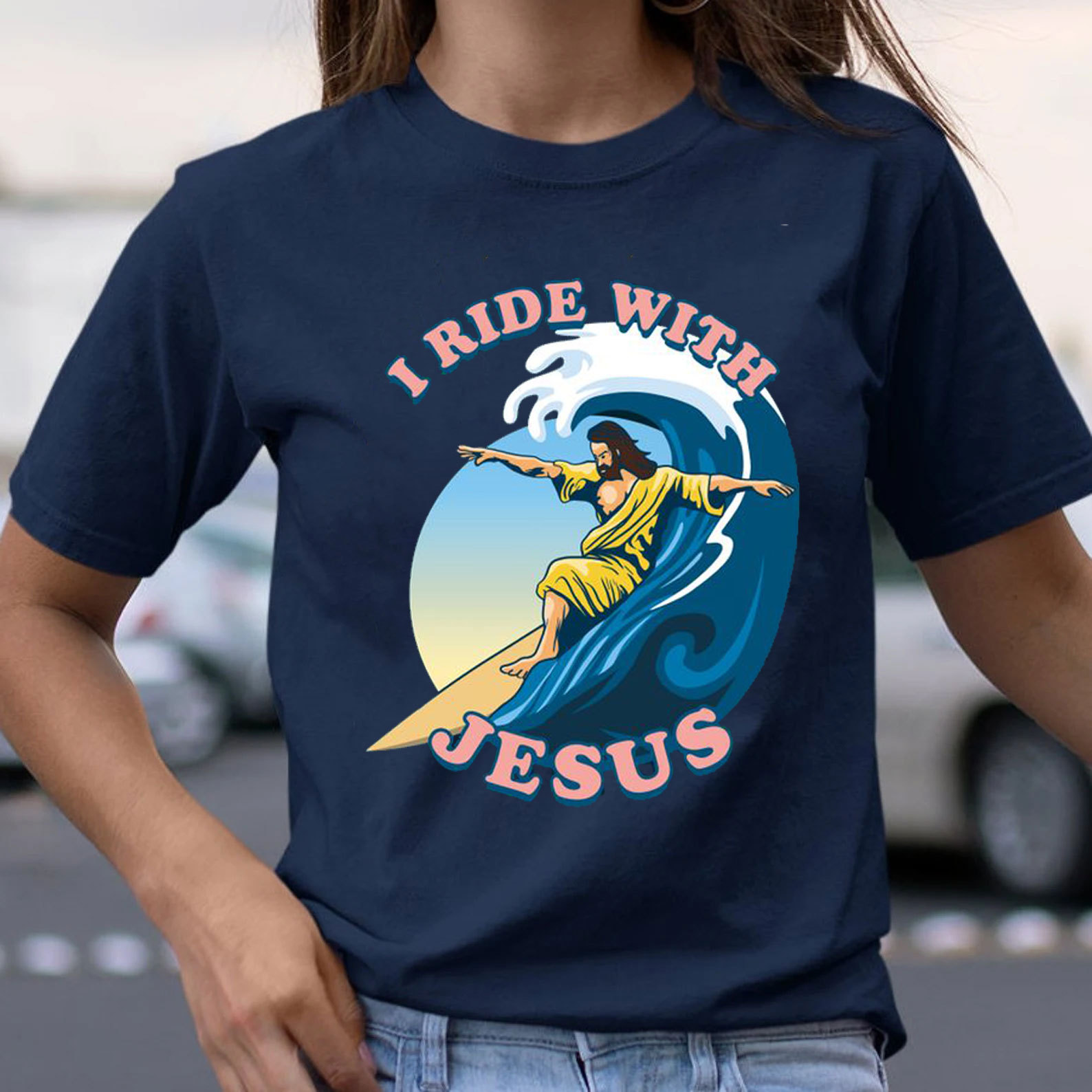 I Ride With Jesus Christian T-Shirt
