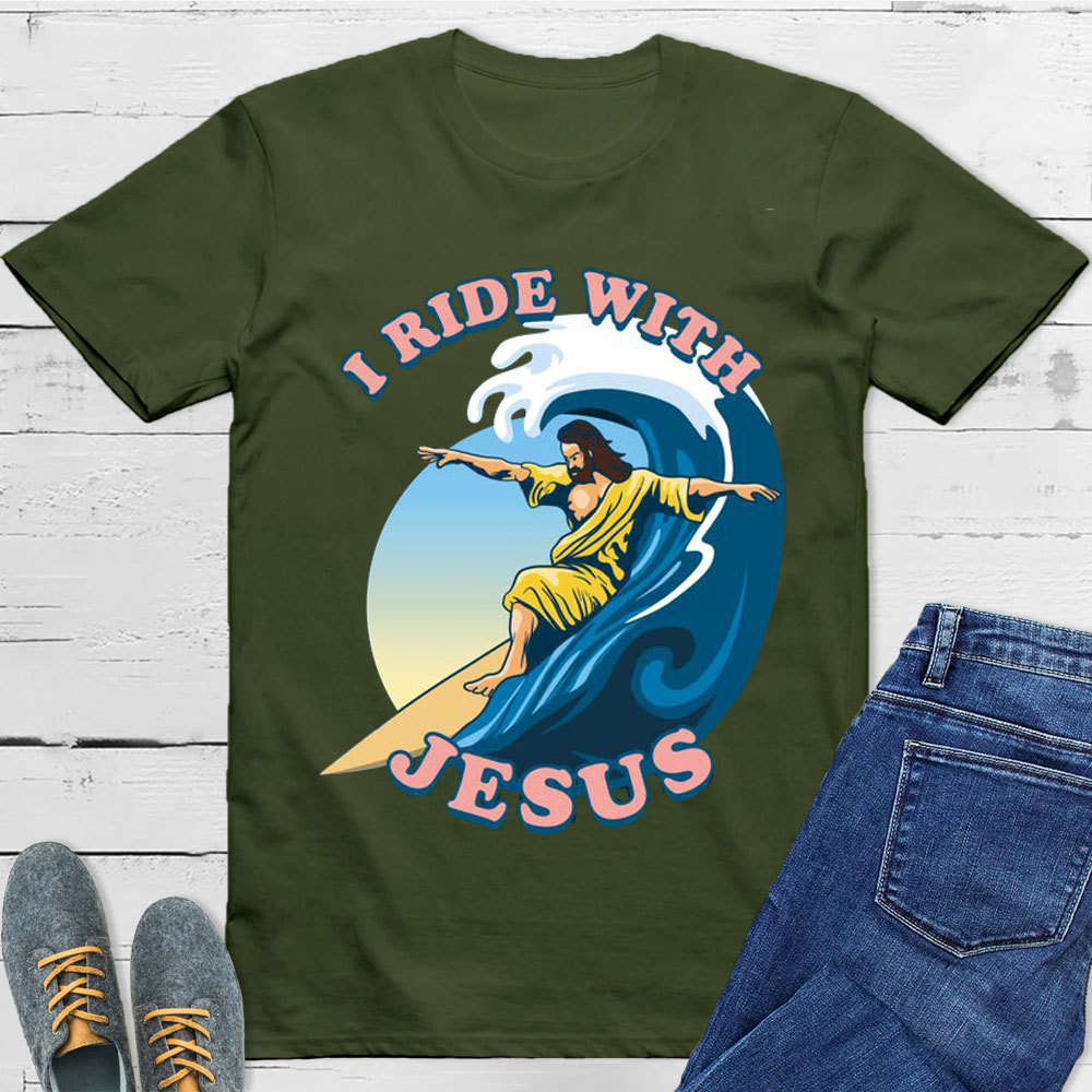 I Ride With Jesus Christian T-Shirt