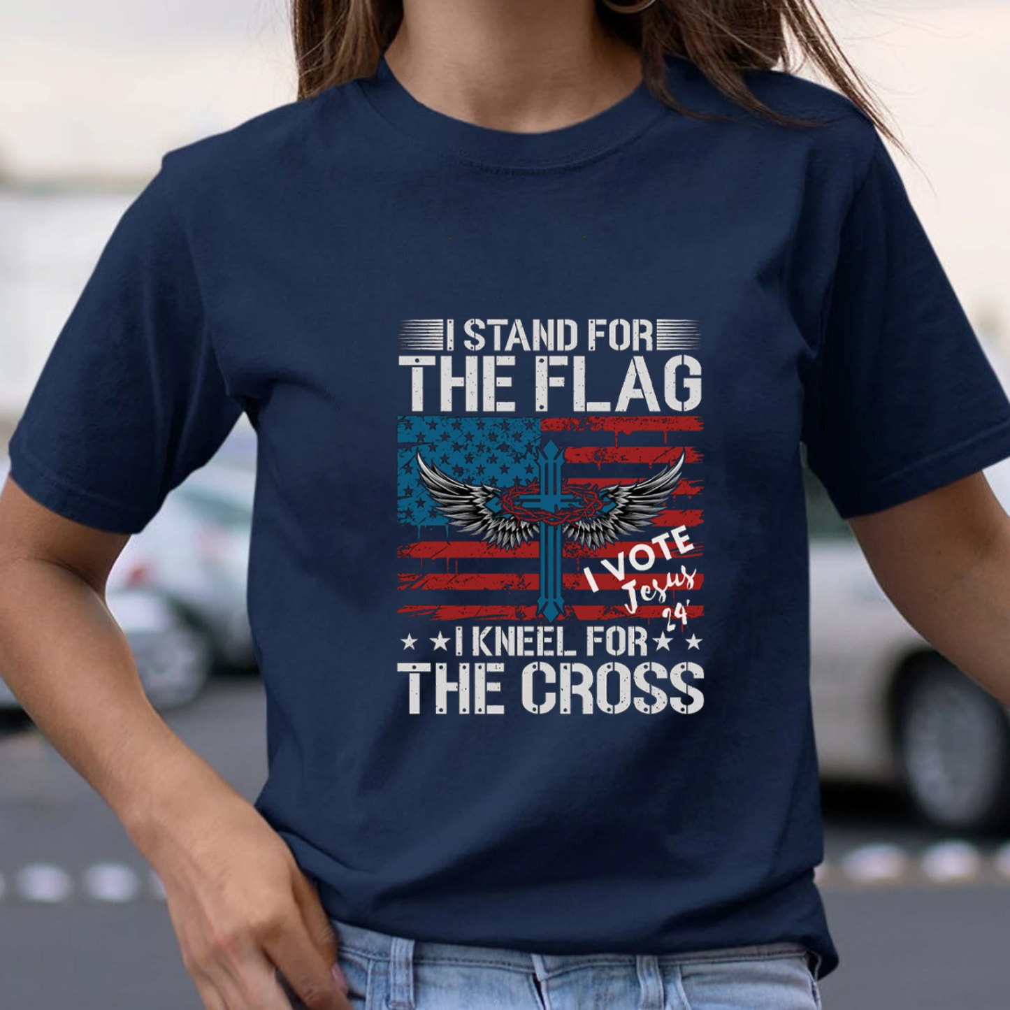 I Stand For The Flag Christian T-Shirt