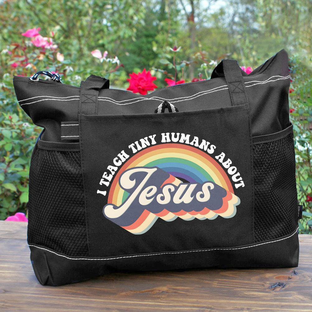 I Teach Tiny  Hamans About Jesus Christian Tote Bag