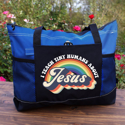 I Teach Tiny  Hamans About Jesus Christian Tote Bag