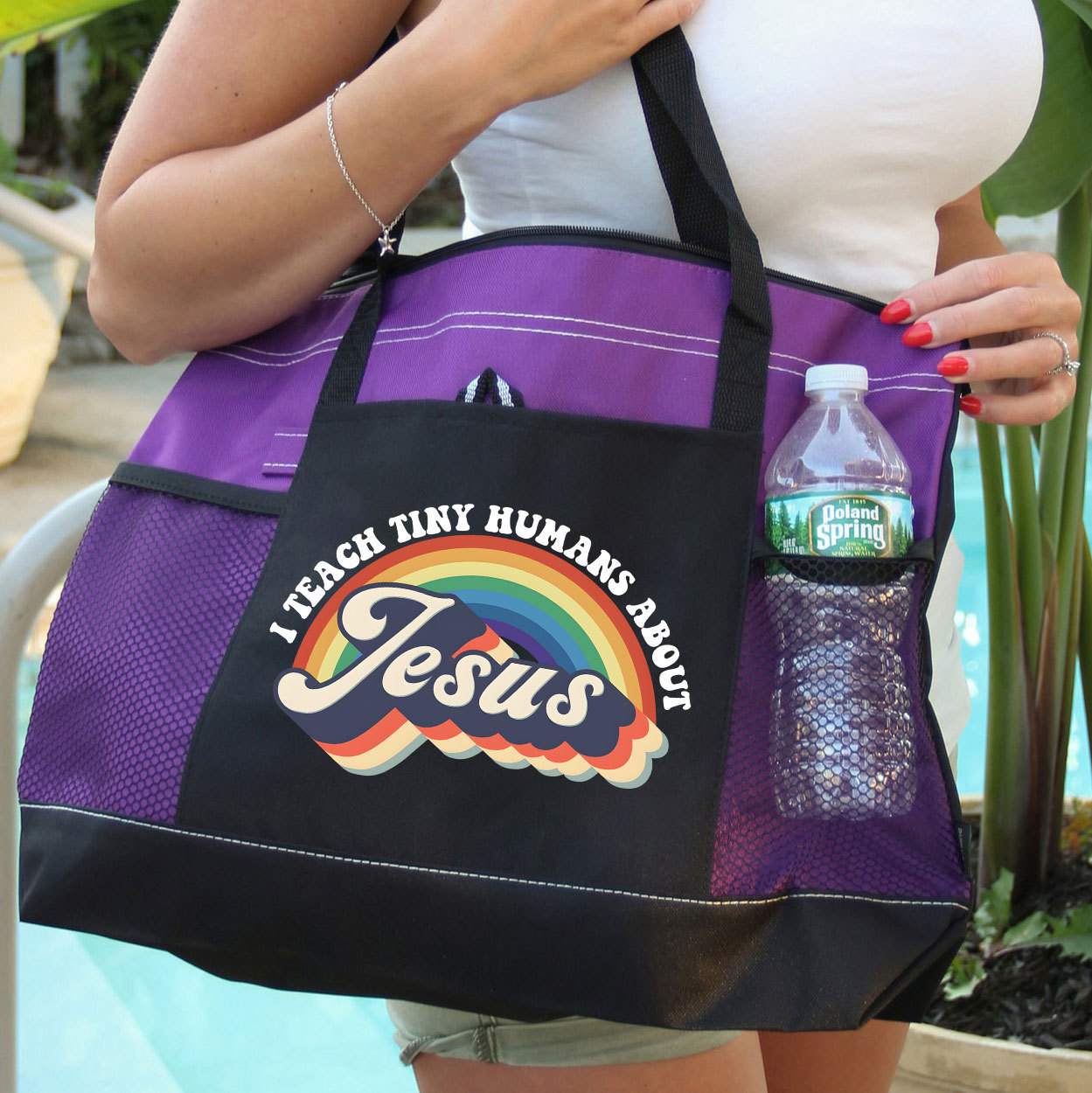 I Teach Tiny  Hamans About Jesus Christian Tote Bag